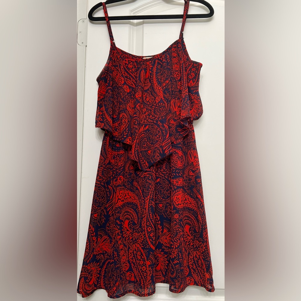Spaghetti strap mini handkerchief style sundress